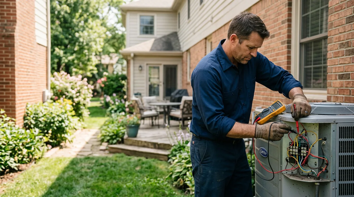 HVAC technician working near Maple, TX